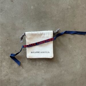 Roxanne Assoulin Blue and Red Bracelet better together tie one on